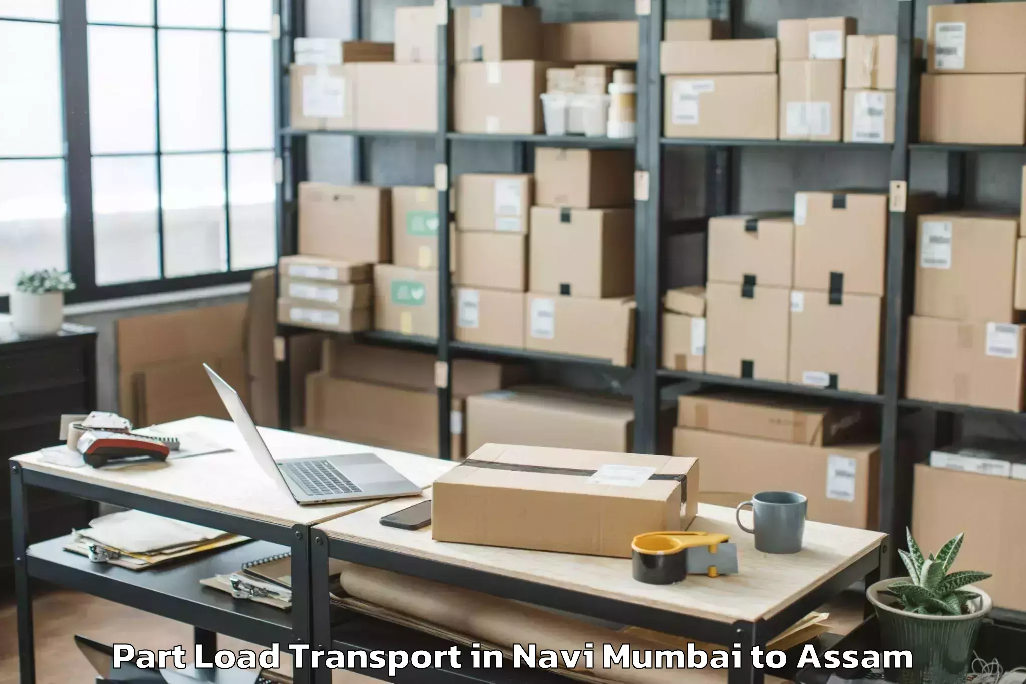 Easy Navi Mumbai to Howraghat Part Load Transport Booking